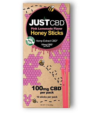 Медовые палочки с CBD (КБД) 100 мг. со вкусом Розового лимонада